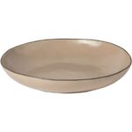 STACKED ORGANIC ROUND BOWL 37cm cremini stoneware COSTA NOVA