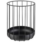 "URBAN" BASKET BLACK METAL ∅22,5CM. APS GERMANY