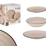 SET 12PCS TABLEWARE EARTH SPIRAL STONEWARE VESSIA®