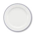 BONN/BISTRO Plate flat round with blue rim 27CM PORCELAIN BAUSCHER GERMANY