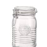 OFFICINA GLASS JAR WITH AIRTIGHT LID 1L BORMIOLI ROCCO