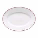 BEJA OVAL PLATTER 30X21.6cm RED RIM STONEWARE COSTA NOVA