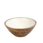MANGO BOWL W/WHITE RESIN 26X10CM ESPIEL