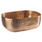 "CRAFT" BOWL s/s copper and hammered look 15,5x12cm. APS GERMANY