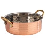 "MUMBAI" Small Pot s/s copper and hammered look 16x4cm. APS GERMANY