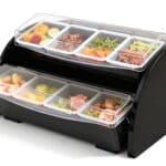 PREMIUM PLASTIC 2 TIER CONDIMENT HOLDER 8 COMPARTMENT