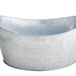 GALVANISE STEEL BOAT SHAPE ICE BUCKET 14L