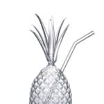 PINEAPPLE GLASS WITH STRAW 350ML