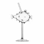 GLOBEFISH GLASS WITH STRAW 310ML
