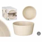 SMOOTH SOUP PLATE 15 CM BEIGE STONEWARE VESSIA®