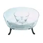 "PALACE" Glass bowl with sauce cap  28CM. Mepra Italy