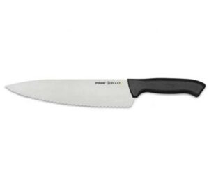 ECCO COOK'S KNIFE SERRATED 25CM BLACK PIRGE