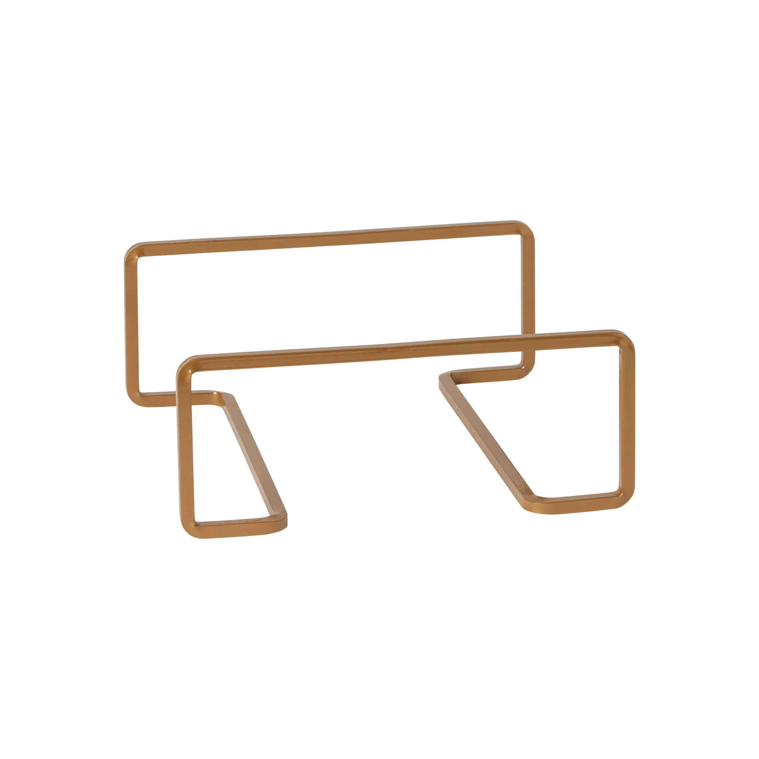 o30570-gld-low-metallic-riser-20 BOUTIQUE ΜΕΤΑΛΛΙΚΗ ΧΡΥΣΗ ΒΑΣΗ ΧΑΜΗΛΗ 20.0 x 13.0 H8.0 cm COSTA NOVA - Image 1