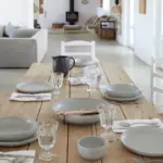 PACIFICA OYSTER ΠΙΑΤΟ ΡΗΧΟ ΣΤΡΟΓΓΥΛΟ 27εκ ΓΚΡΙ STONEWARE COSTA NOVA - Image 2