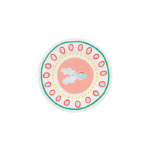 SUMMER BLISS SALAD/DESSERT PLATE GUPPY FISH 22CM STONEWARE COSTA NOVA