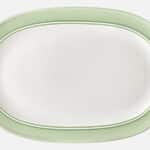 FORM 98 PLATTER OVAL WITH RIM ACCENT GREEN 33X23cm SCHONWALD Germany