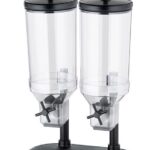 "FRESH & EASY" CEREAL DISPENSER DUO 2Χ4,5L BLACK S/S 21,5Χ34,5Χ54CM APS GERMANY