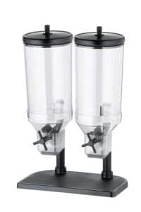 "FRESH & EASY" CEREAL DISPENSER DUO 2Χ4,5L BLACK S/S 21,5Χ34,5Χ54CM APS GERMANY
