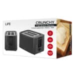 LIFE CRUNCHY FLAT BLACK SERIES SLICE TOASTER FOR 2 SLICES 750W - Image 7