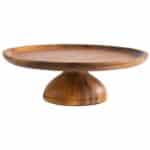"ACACIA" CAKE STAND BROWN 24Χ24Χ8CM APS GERMANY