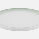 EDGE PLATE FLAT ROUND 28CM GRADIENT SAGE PORCELAIN Bauscher Germany