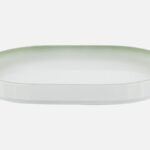 EDGE PLATTER OVAL 24X16CM GRADIENT SAGE PORCELAIN Bauscher Germany
