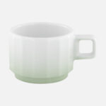 EDGE CUP STACKABLE 0.09LT GRADIENT SAGE PORCELAIN Bauscher Germany