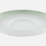 EDGE PLATE SAUCER ROUND 13CM GRADIENT SAGE PORCELAIN Bauscher Germany