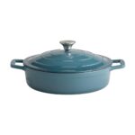 "5 STARS" BLUE CAST IRON ROASTER WITH LID 3LT Ø28CM APS GERMANY