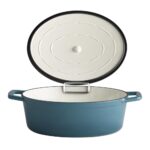 "5 STARS" BLUE CAST IRON ROASTER WITH LID 5LT 33X25X11CM APS GERMANY - Image 2