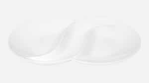 CANVAS PLATTER SPECIAL WHITE 34X23CM PORCELAIN SCHONWALD Germany