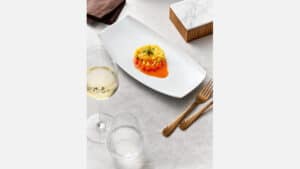 CANVAS PLATTER RECTANGULAR WHITE 32X17CM PORCELAIN SCHONWALD Germany - Image 4