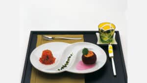 CANVAS PLATTER SPECIAL WHITE 34X23CM PORCELAIN SCHONWALD Germany - Image 2