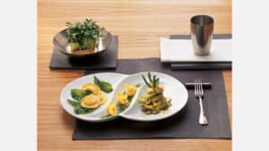 CANVAS PLATTER SPECIAL WHITE 34X23CM PORCELAIN SCHONWALD Germany - Image 4