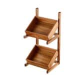 S5087 ACACIA WOOD DISPLAY SET GN1/2 35X30X70 LEONE