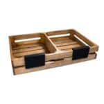BUFFET CRATE WITH DIVIDER MANGOWOOD 56Χ35Χ10CM STYLEPOINT