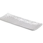 T8133 WHITE FLAT TRAY MELAMINE 37X11X2.5CM LEONE