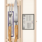 CARVING SET 2.5MM LAGUIOLE LF (FORK+KNIFE) OLIVEWOOD HDLE CLOSING BOX